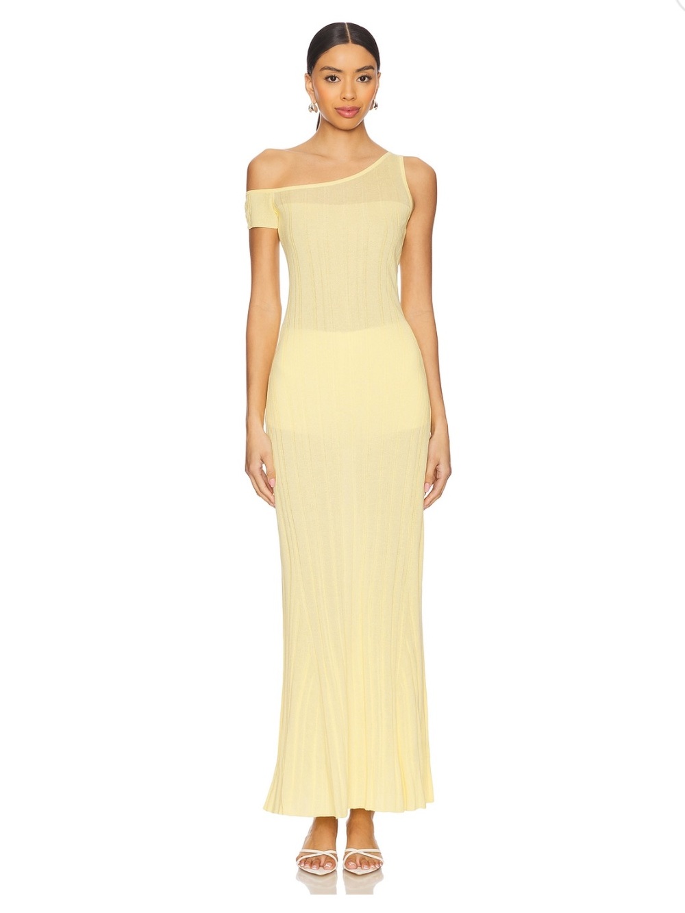 Yellow Slip Maxi Dress - Elegant Evening Dress
